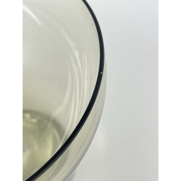 Smoke Gray Controlled Bubbles Pedestal Candy Dish (Maybe By Erickson Art Glass) - Picture 9 of 12